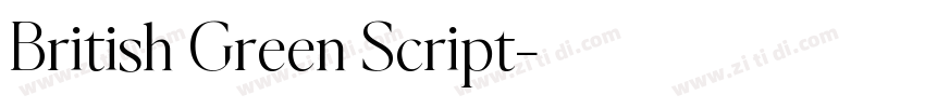 British Green Script字体转换 British Green Script字体转换